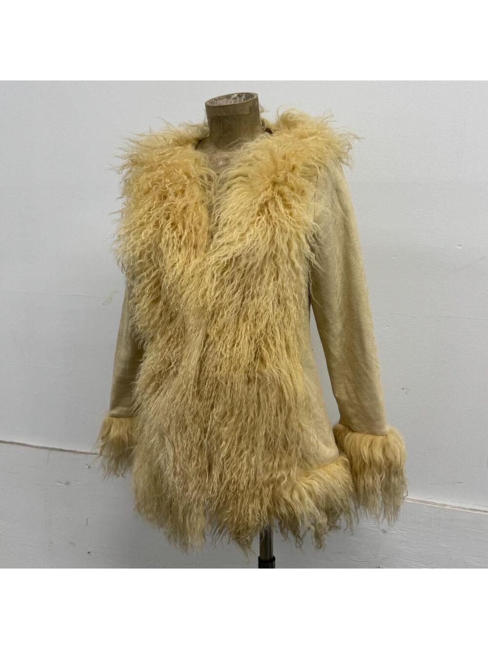 Vintage MOUSSY Buttercream Mongolian Lamb "Penny Lane" Afghan Coat